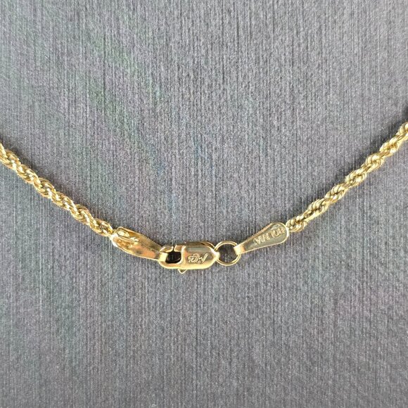 Vintage Estate 14k Yellow Gold Necklace Washington Redskins Pendant 6.6g E6869 - Picture 4 of 5
